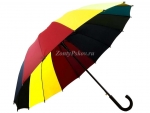 Зонт  женский трость Радуга 16 спиц, Susino, арт.7018-2